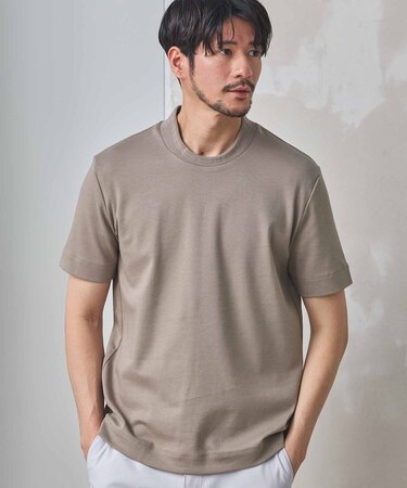 シルケットスムースクルーネックテーラーTシャツ