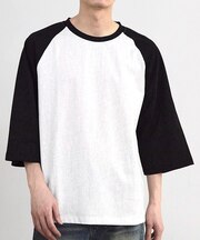 古着風ウォッシュ加工ラグランTシャツ