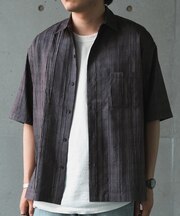 デニムライクワッシャー半袖シャツ