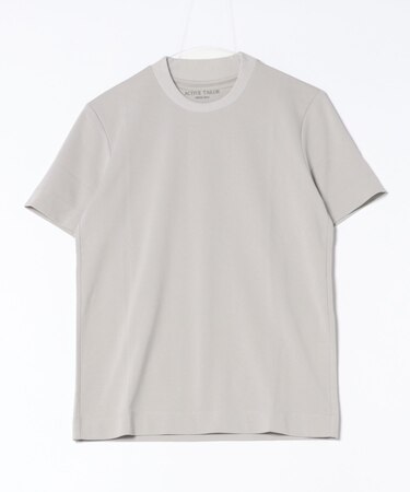 【ACTIVE TAILOR/アクティブテイラー】シルケットスムースクルーネックTシャツ<接触冷感 / UVカット>