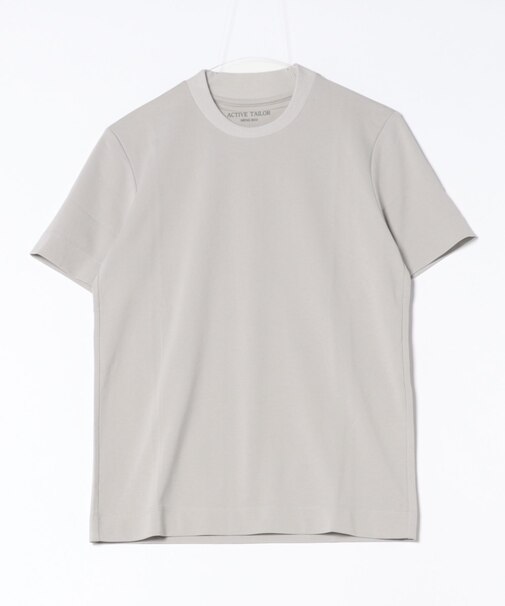 【ACTIVE TAILOR/アクティブテイラー】シルケットスムースクルーネックTシャツ<接触冷感 / UVカット>