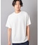 チェックジャガード×袖ポンチ 異素材Tシャツ