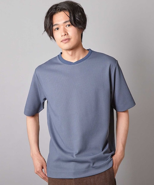ジャガードストライプTシャツ