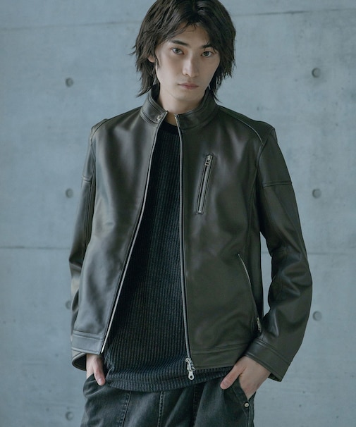 SHEEP LEATHER/シープレザー シングルライダースジャケット