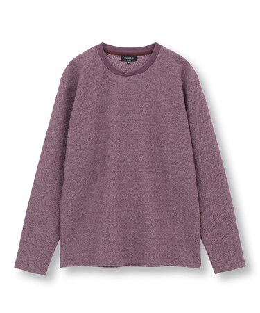 シャーリングジャカードロングスリーブTシャツ