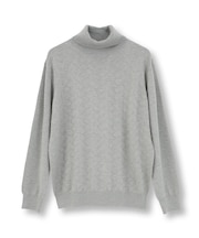 【ACTIVE TAILOR/アクティブテイラー】12Gジャカードタートルネックニット