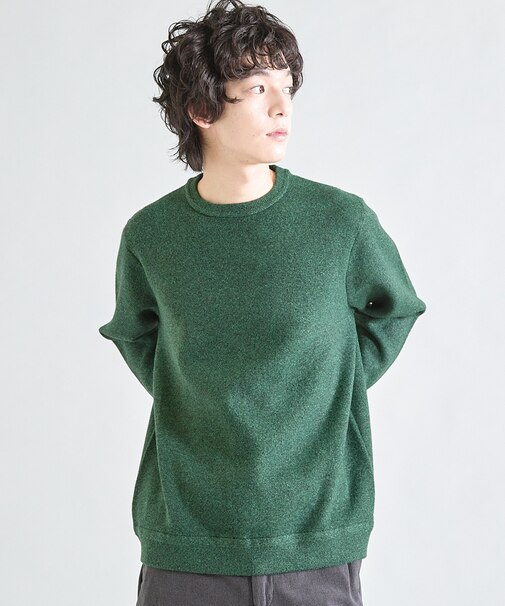 Wフェイス スフレヤーン ウォッシャブルニット