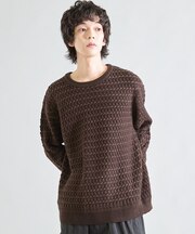 バスケット編み テープヤーンウォッシャブルニット