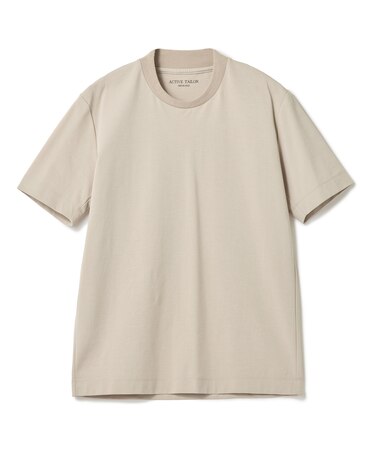 【ACTIVE TAILOR/アクティブテイラー】シルケットスムースクルーネックTシャツ<接触冷感 / UVカット>