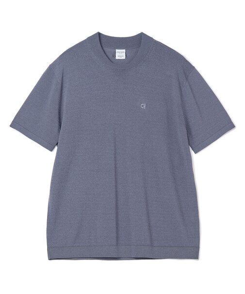 【COLE HAAN/コール ハーン】別注 ロゴ刺繍ニット半袖Tシャツ＜持続冷感＞