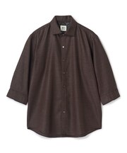 トリアセ麻調 7分袖シャツ<接触冷感/UVカット/イージーケア>