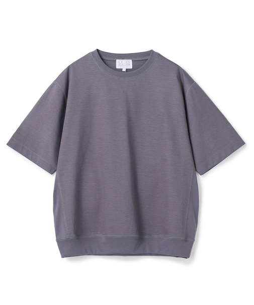 シルケットポンチリブコンビTシャツ<ストレッチ・マシンウォッシャブル・接触冷感>