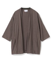 ハーフスリーブボタンレスカーディガン<ストレッチ・ハンドウォッシャブル>