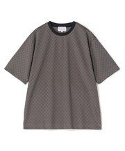 ジオメトリックジャガードTシャツ<ストレッチ・マシンウォッシャブル>