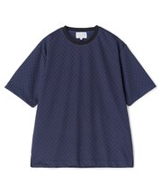 ジオメトリックジャガードTシャツ<ストレッチ・マシンウォッシャブル>