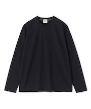 リンクスジャカード 変形クルーネックロングTシャツ［抗菌防臭］