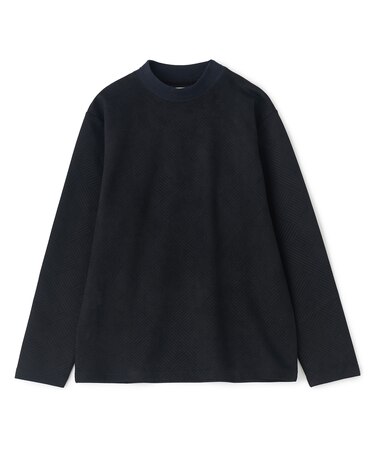 テックスエードダンボールモックネックロングT［ストレッチ］
