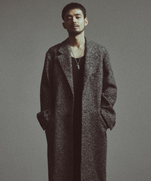 【BASED ON MEN'S BIGI HERITAGE】ヘリンボーン シングルチェスターコート