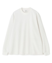 ウール混フクレジャカード モックネックロングTEE［ストレッチ］