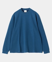 ウール混フクレジャカード モックネックロングTEE［ストレッチ］