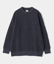 モールジャカードクルーネックニット