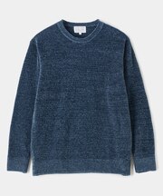 ベロアモールクルーネックニット