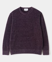 ベロアモールクルーネックニット