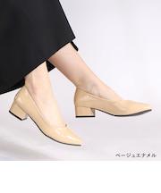 チャンキーヒールパンプス【ローヒール】【3.5cm】(5422)