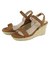 サンダル レディース 厚底 ウェッジソール 痛くない 歩きやすい 脱げない ブラウン ストラップ ゴム 楽 ハイヒール 7.5cmヒール 黒 ブラック アイボリー ネイビー スエード 合成皮革 夏 (4022)