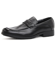 【天然皮革/撥水/軽量】走れる!コインローファー Uチップ ビジネスシューズ(6006)