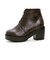 クッション入 厚底レースアップブーツ【7.5cm】 (9040)