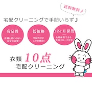 うさちゃんクリーニング衣類10点 宅配 クリーニング 最長12ヶ月保管