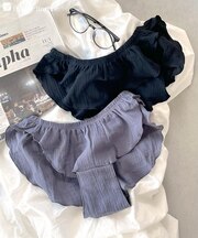 可愛い&楽ちんなフリルのふんどしタイプのショーツ選べるデザイン 「からだゆるめるナイトショーツ ショーツ」 ショーツ