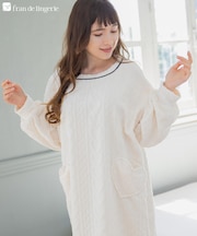 もこもこ ルームウェア ワンピース パジャマ 冬 レディース あったか 着る毛布「メモリーフリース」