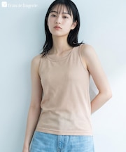 ムレ知らず!通年快適なメッシュインナー響きにくい!美シルエットのシンプル設計 「エアメッシュ タンクトップ」 タンクトップ