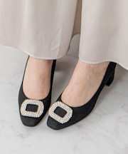 【Bridget Birkin】スクエアビジューパンプス