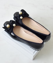 【Bridget Birkin】ビッグパールリボンフラットシューズ