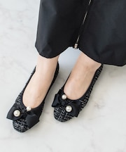 【Bridget Birkin】ビッグパールリボンフラットシューズ