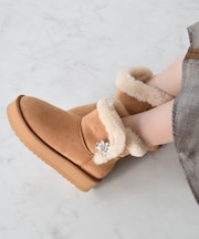 【BRIDGET BIRKIN】ポイントビジュームートンブーツ