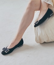 【Bridget Birkin】ヒールビジューリボンパンプス