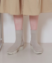 【bussola】アイスグリップソールニットショートブーツ