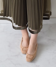 【Bridget Birkin】スクエアバックルフラットシューズ