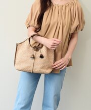 【ROBERTA GANDOLFI】異素材コンビハンドバッグ