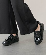 【Round About】厚底ローファースニーカー