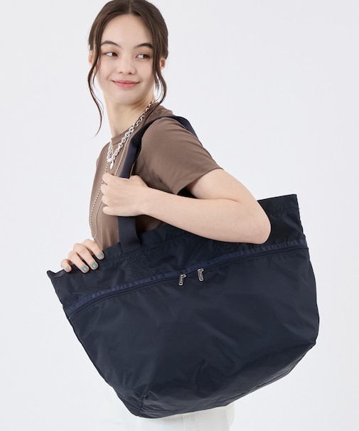 CARLIN ZIP TOP TOTE BAG ディープシーブルー