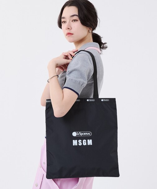 MSGM LG EMERALD TOTE ロゴトートブラック