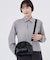 ROUND SM SATCHEL ブラックシャイン