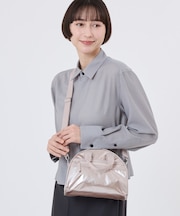 ROUND SM SATCHEL ローズゴールドシャイン