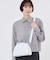 ROUND SM SATCHEL ホワイトグリマーシャイン