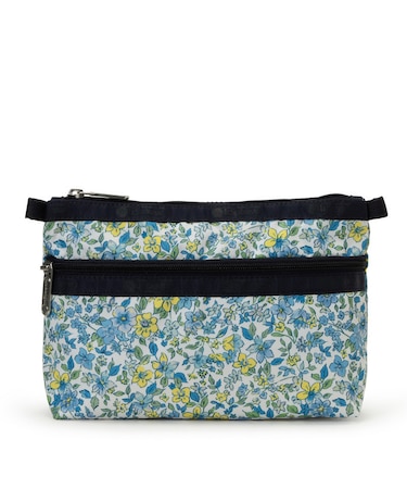 COSMETIC CLUTCH タペストリーフラワーブルー